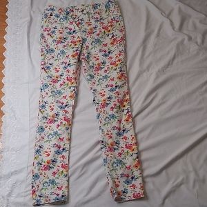 JORDACHE Girls White/Floral Print Pants Size XL